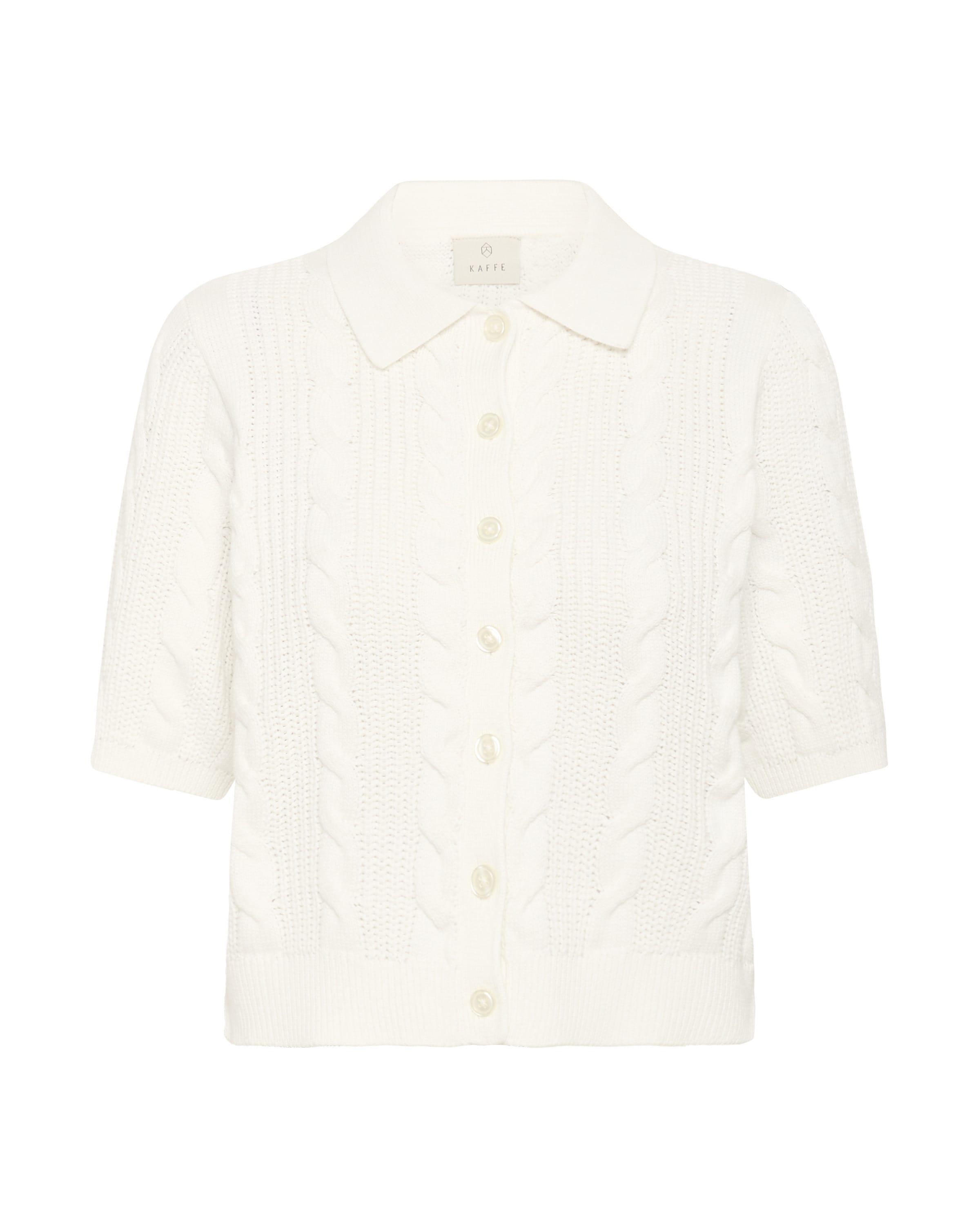 Kaffe Knit cardigan 'KAblair' in White: front