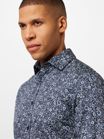 Matinique Slim fit Button Up Shirt 'Trostol' in Blue