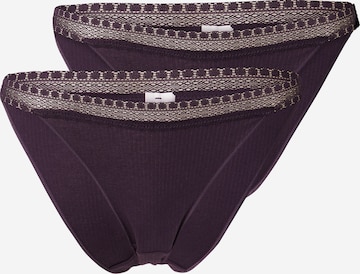 SLOGGI - Cueca 'GO Ribbed' em roxo: frente