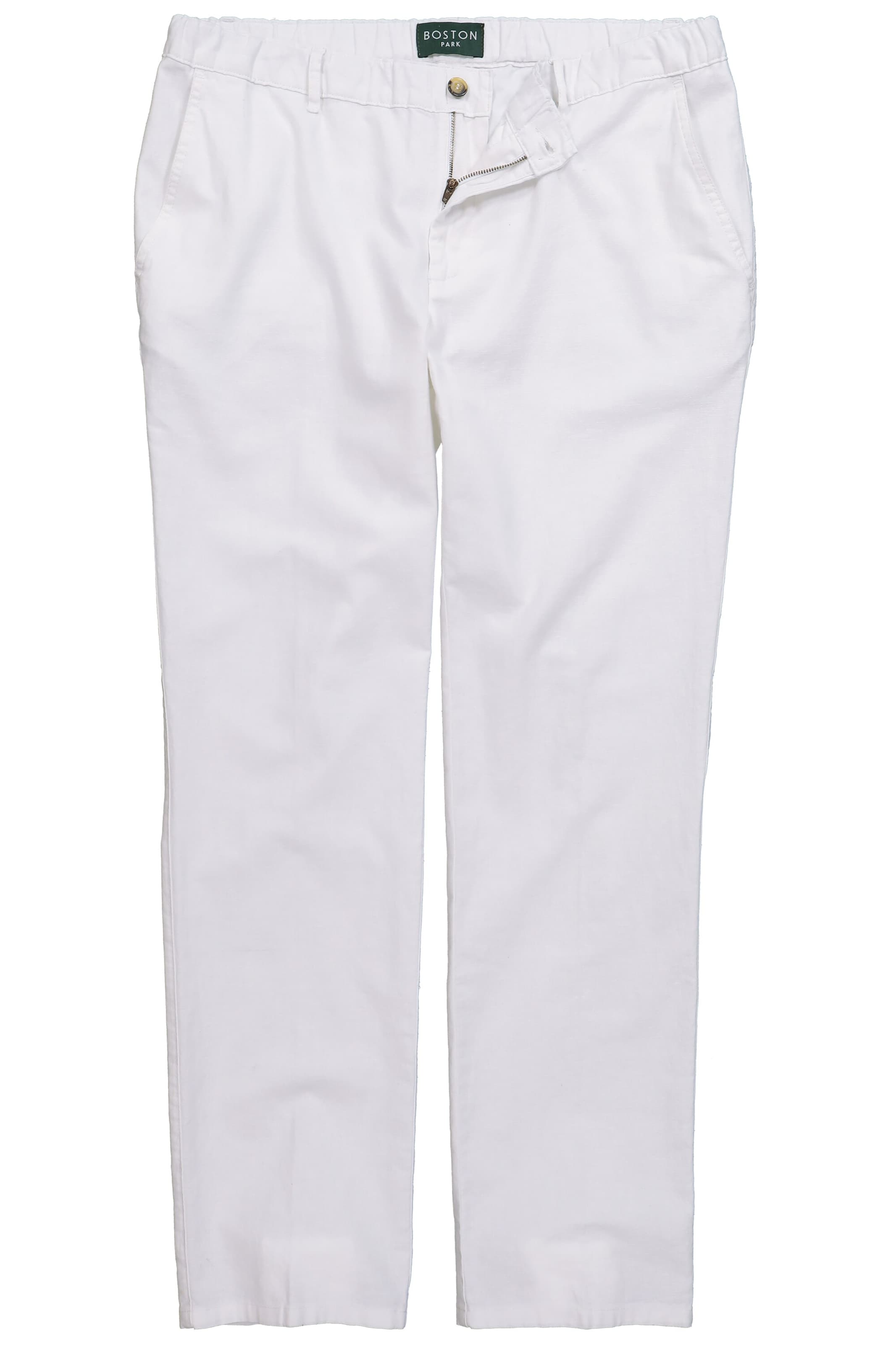 Boston Park Regular Broek in Wit: voorkant