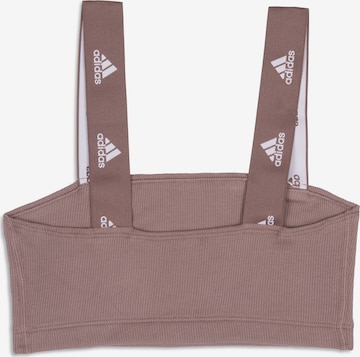 ADIDAS ORIGINALS Bustier BH ' Real Cool Cotton ' in Bruin: voorkant