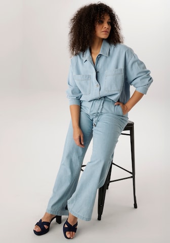 Aniston Wide Leg Jeans in Blau