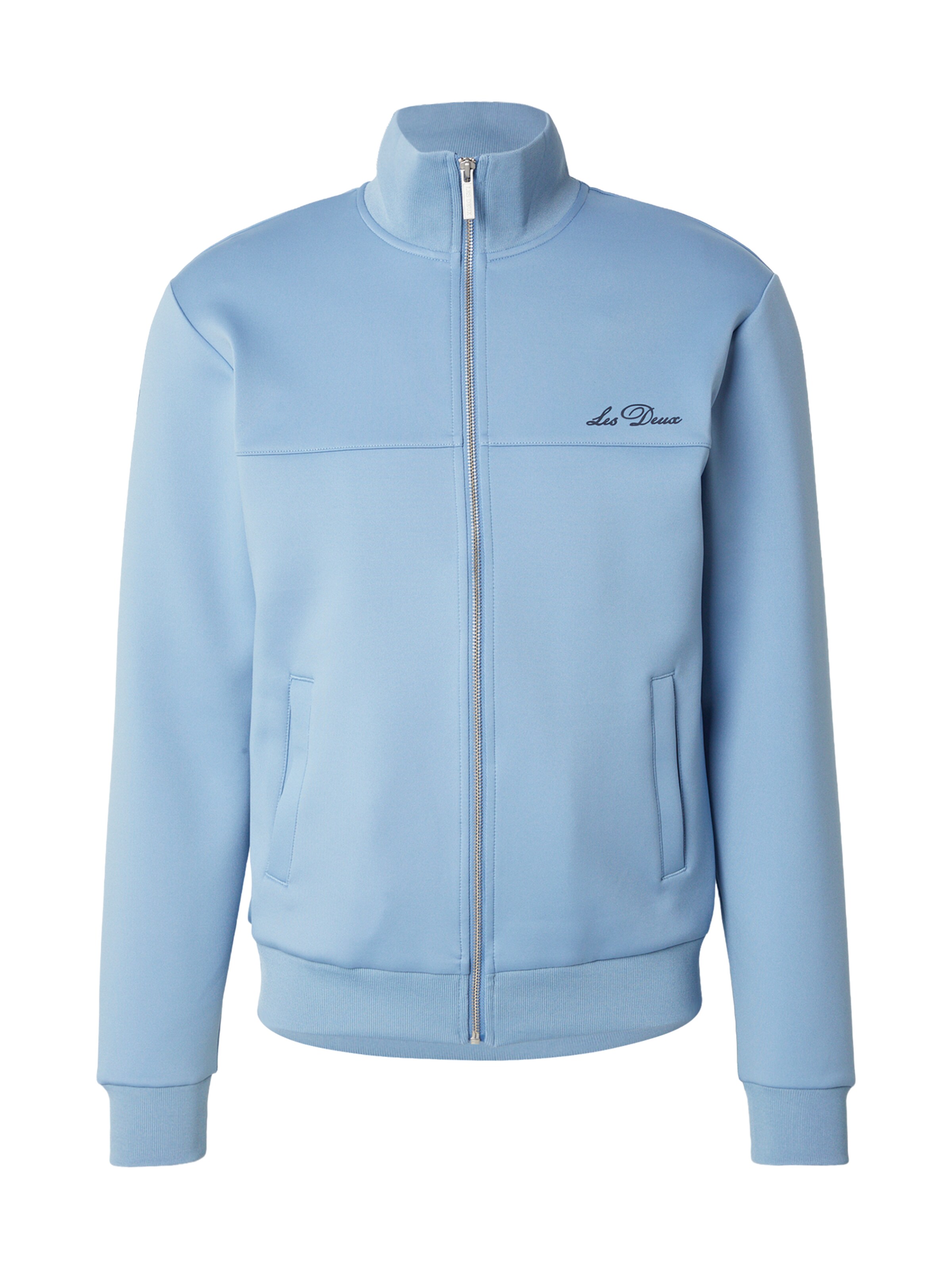 Les Deux - Sudadera con cremallera en azul: frente