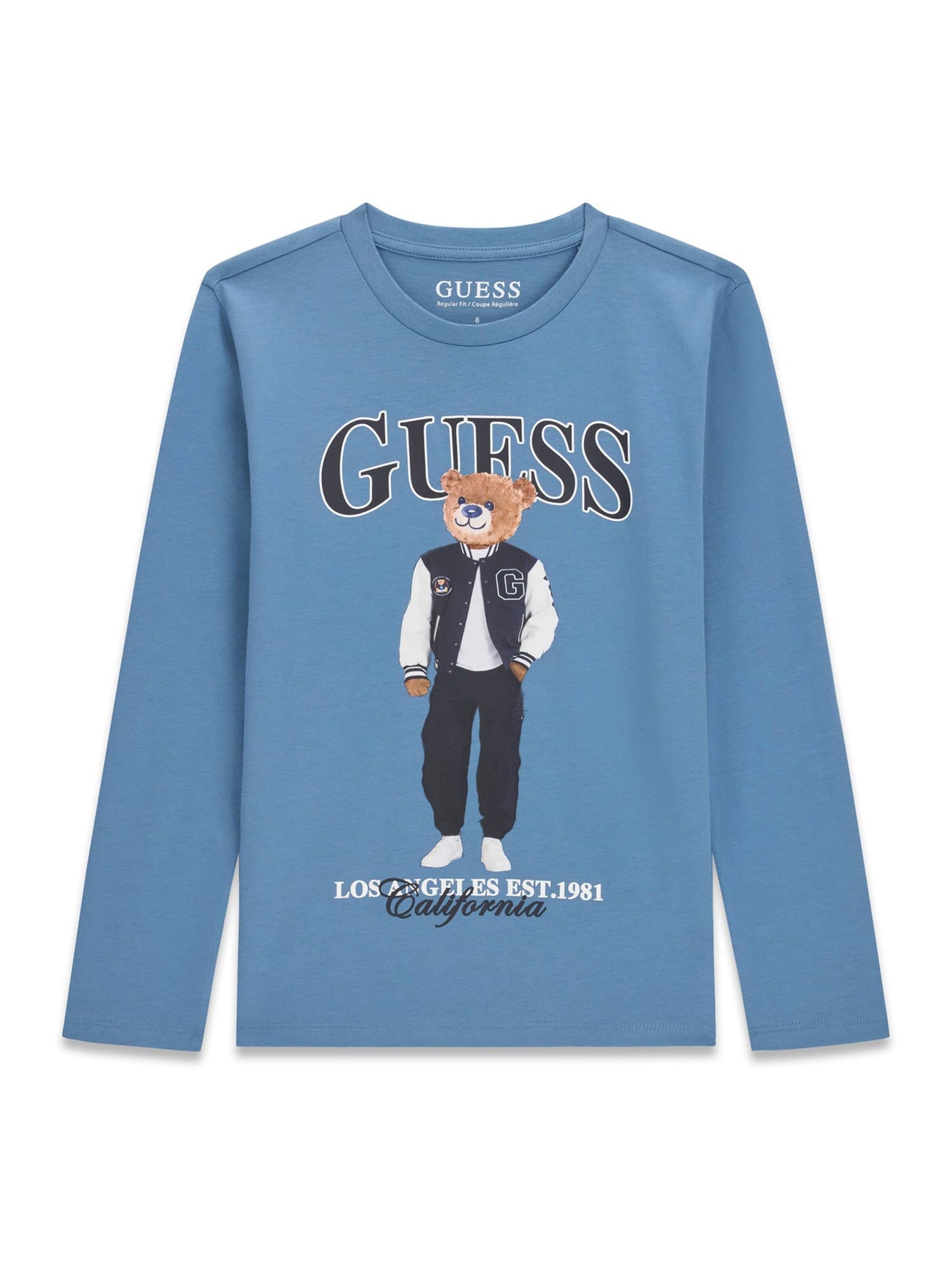 GUESS Shirt in 128 in navy / opal / hellbraun / weiß, Produktansicht