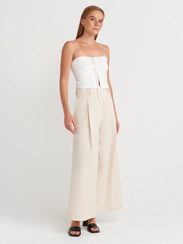 Dilvin Wide leg Pants in Beige