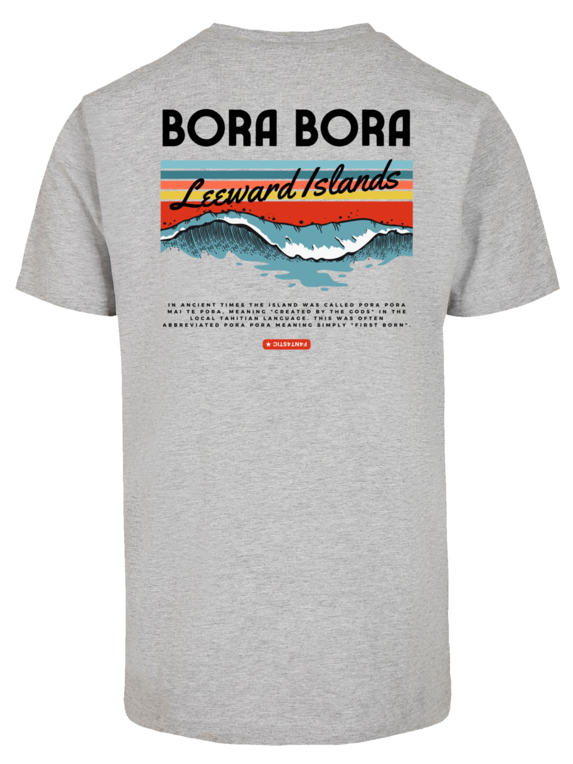F4NT4STIC Shirt 'Bora Bora Leewards Island' in Grey: front