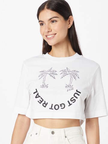 T-shirt DIESEL en blanc : devant