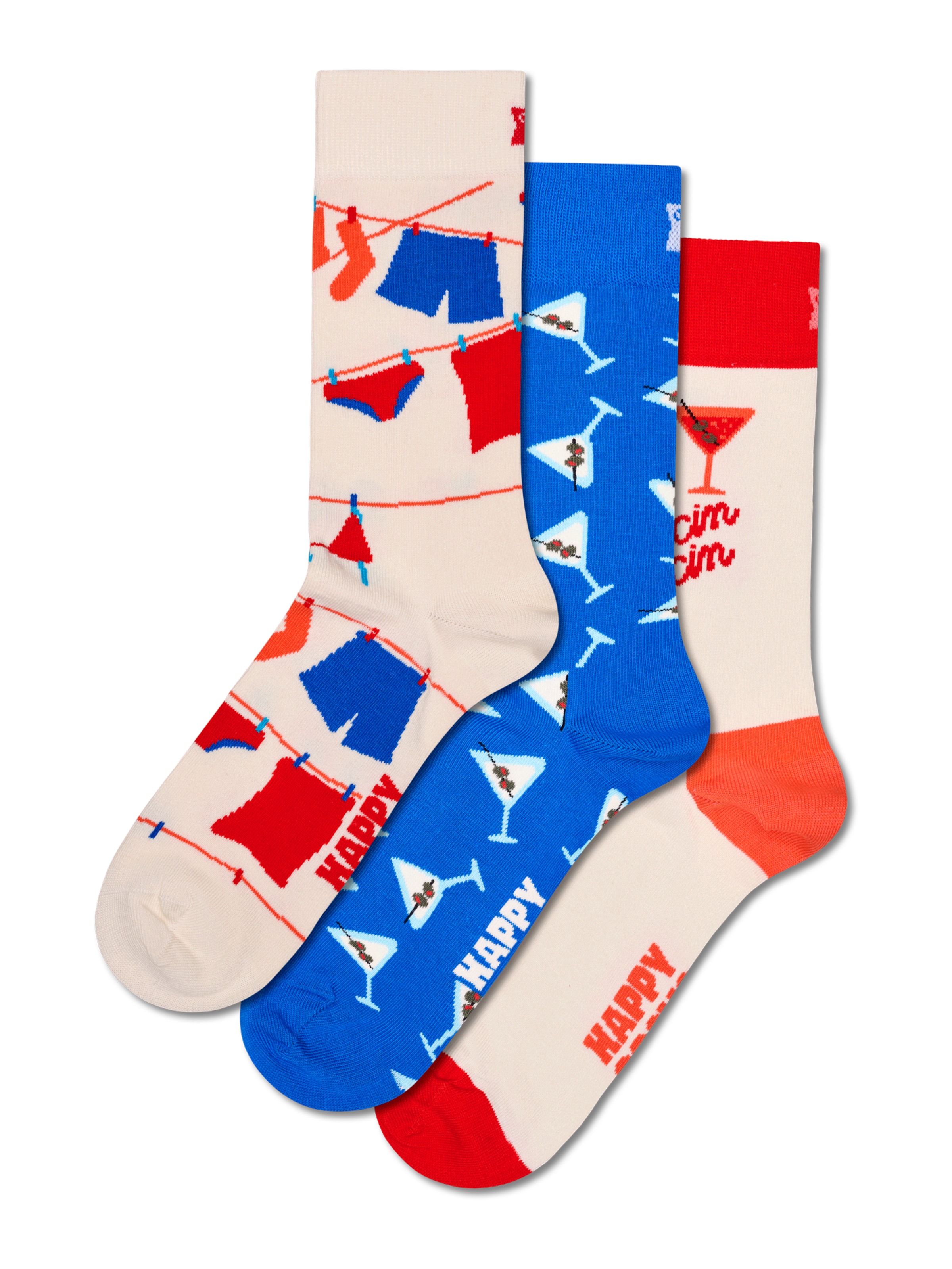 Happy Socks Socks 'Cin Cin' in Blue: front