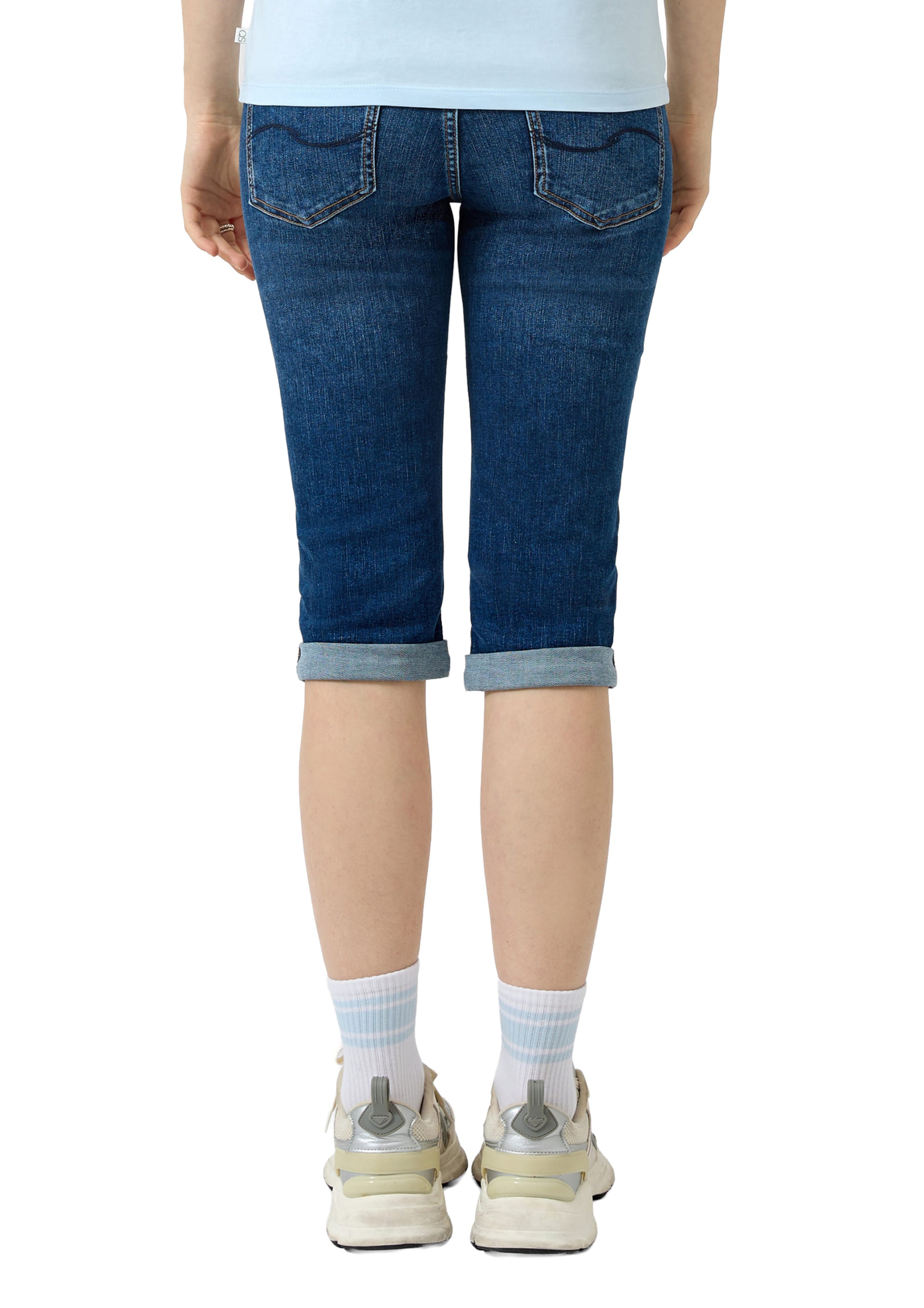 Coupe slim Jean ' CATIE ' QS en bleu