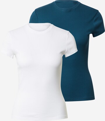 T-shirt WEEKDAY en bleu : devant