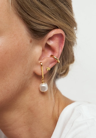 Stilnest Earrings in Gold: front