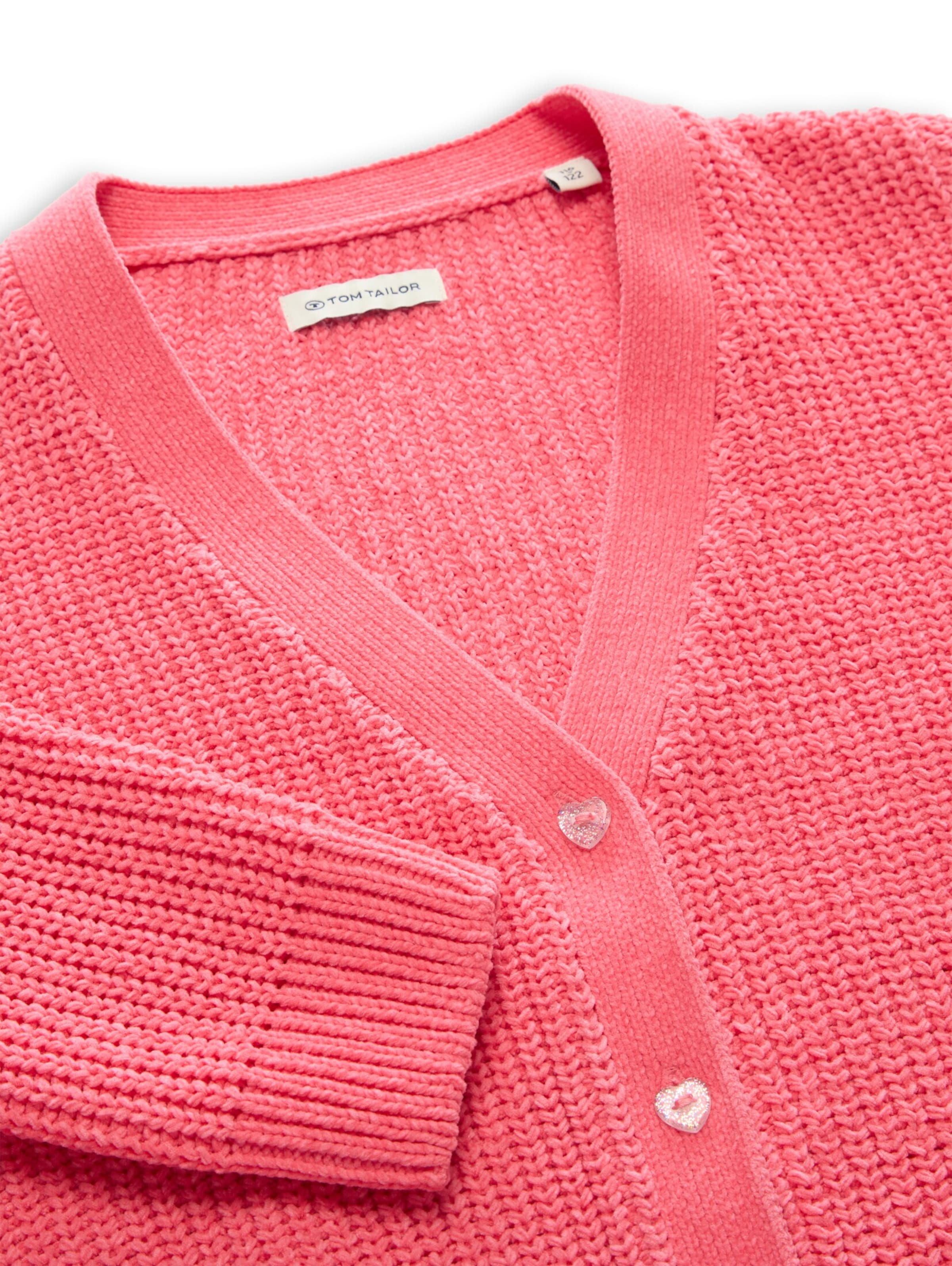 TOM TAILOR Gebreid vest in Roze