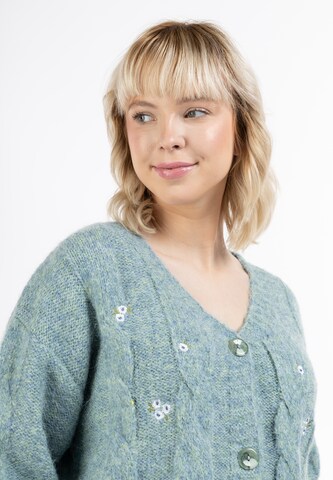 MYMO Knit Cardigan 'Blonda' in Blue