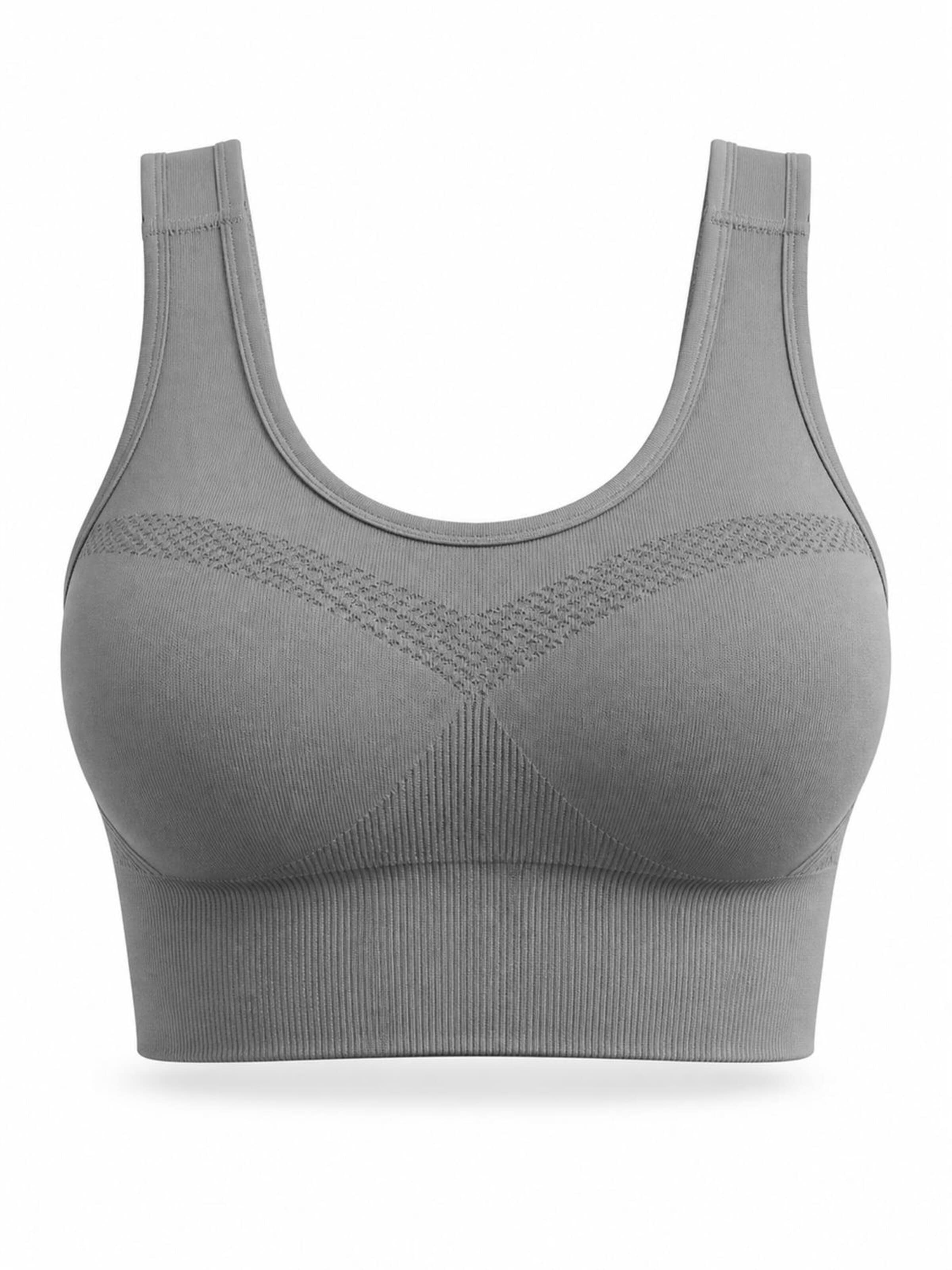 AOTTORI Bralette Sports Bra in Grey: front