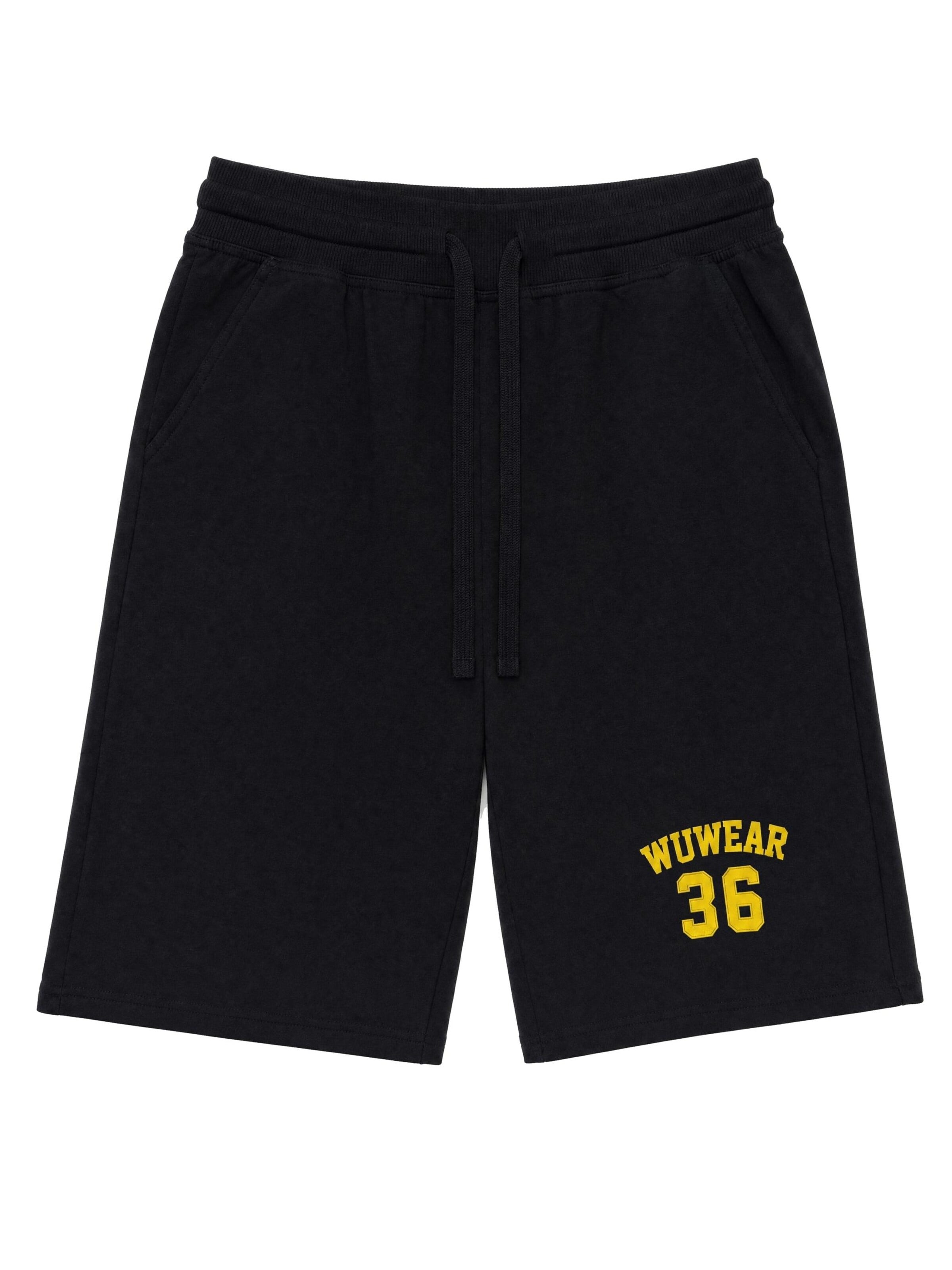 WU Wear Regular Sporthose 'Wu Wear 36'‌‌‌‌‌‌‌‌ in Schwarz: Vorderseite