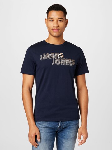 T-Shirt 'Friday' JACK & JONES en bleu : devant