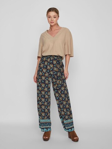 VILA Wide leg Broek 'Ayais' in Blauw