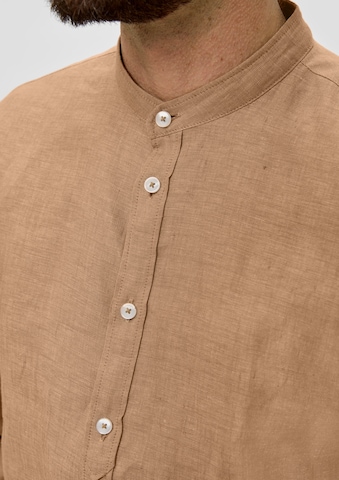 s.Oliver BLACK LABEL Regular fit Button Up Shirt in Brown