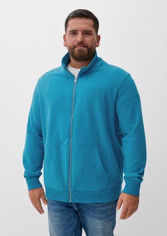 s.Oliver Men Big Sizes Sweatjacke in Blau: predná strana