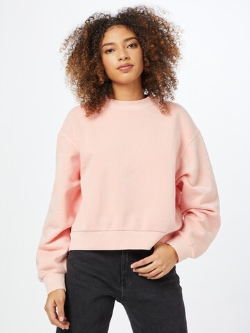 WEEKDAY Sweatshirt 'Amaze' i orange: framsida