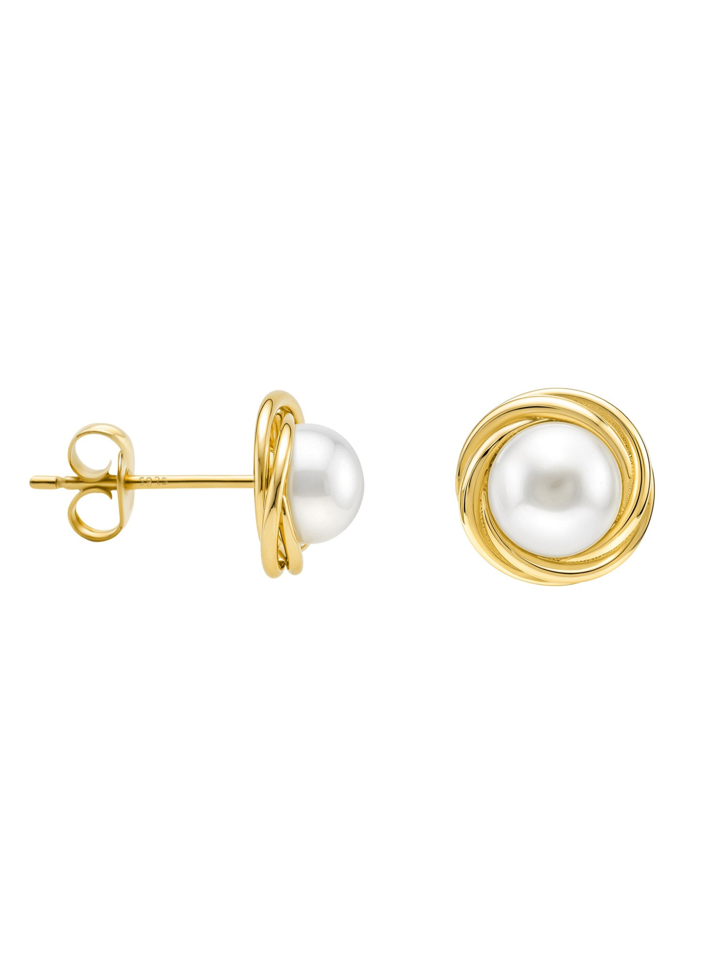 Sofia Milani Ohrringe 'Pearl'‌ in Gold: Vorderseite