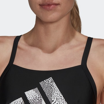 ADIDAS SPORTSWEAR Bustier Sportsbadedragt 'Big Logo' i sort