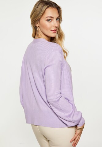 faina Knit Cardigan in Purple
