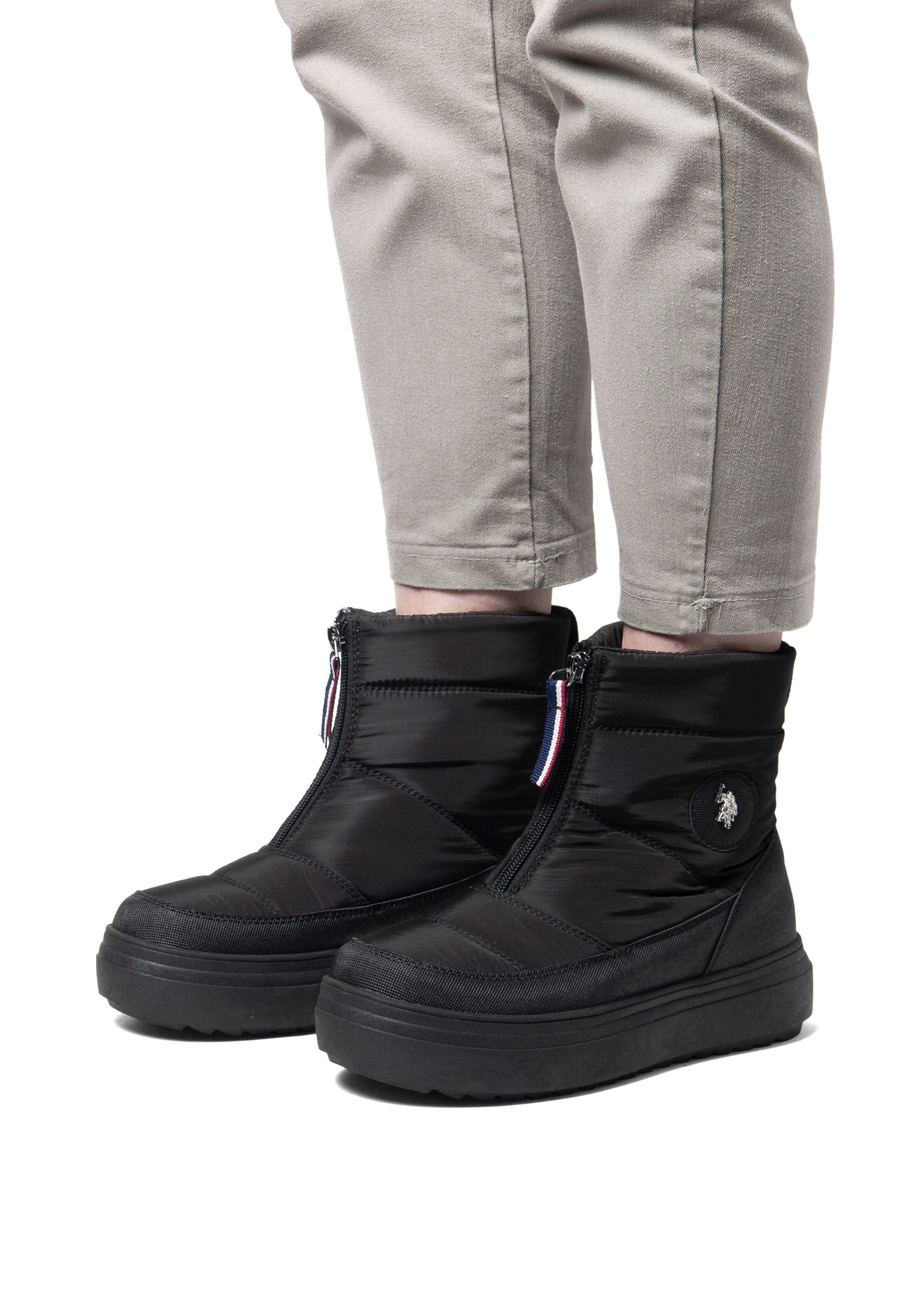 U.S. POLO ASSN. Boots in Schwarz