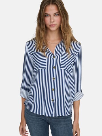 ONLY - Blusa 'ONLY ONLYASMIN SHIRT L/S WVN NOOS CAMICIA' en azul: frente