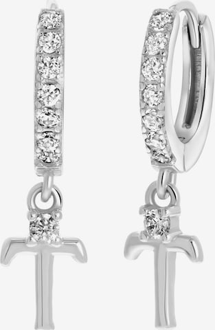 Lucardi Earrings in Silver: front