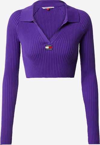 Pull-over Tommy Jeans en violet : devant