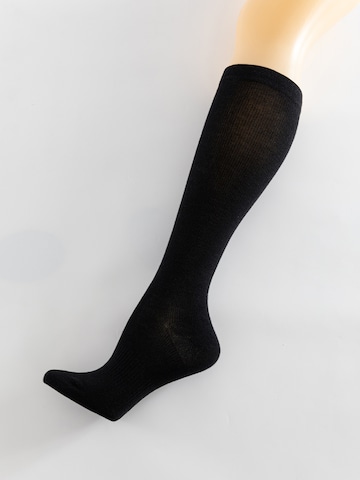 Millo Knee High Socks 'Cottom Comfort' in Black