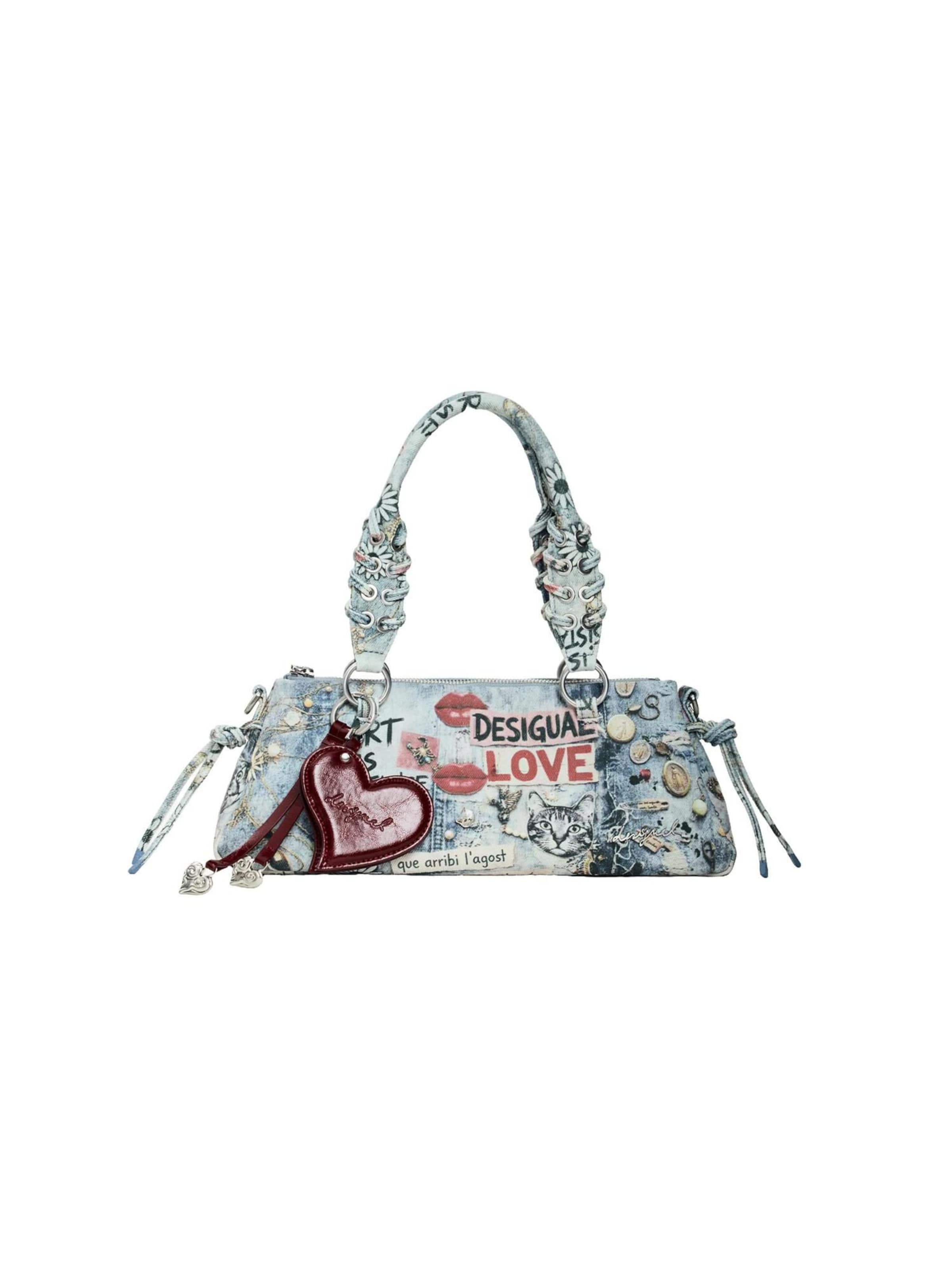 Desigual - Mala de ombro em azul: frente