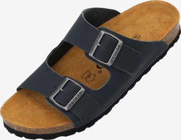 Palado Pantolette 'Palado Korfu Oiled Premium Leather Herren' in Blau: Vorderseite