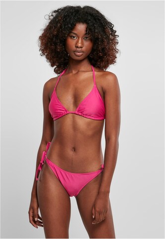 Urban Classics Triangle Bikini in Pink: front