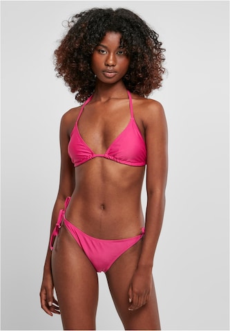 Urban Classics Triangle Bikini in Pink: front