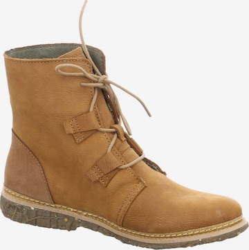 EL NATURALISTA Lace-Up Ankle Boots in Beige