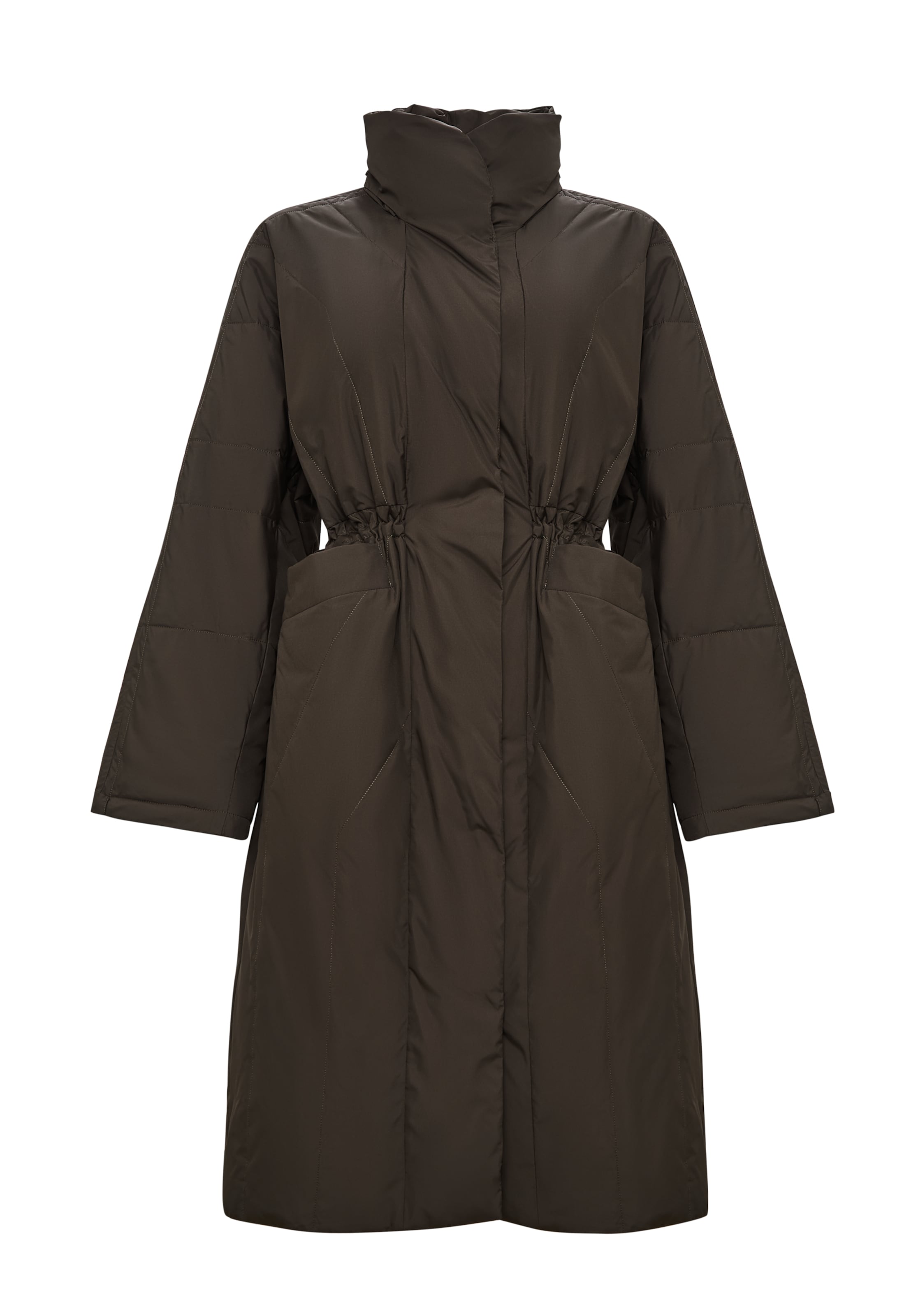 CESARE GASPARI Between-seasons coat in Green: front