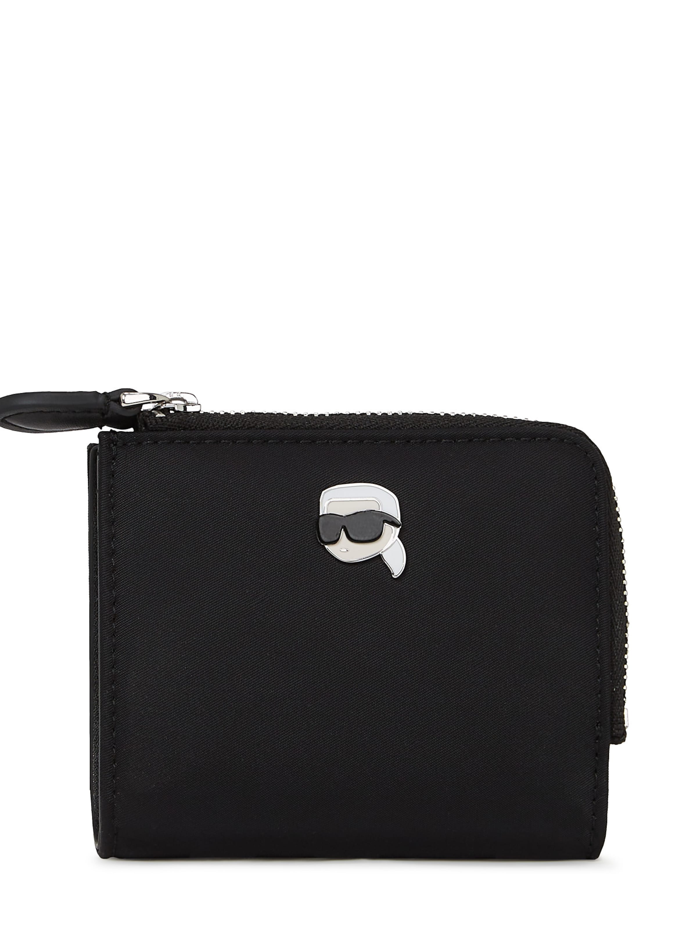 Karl Lagerfeld Портмоне 'Ikon' в черно: отпред