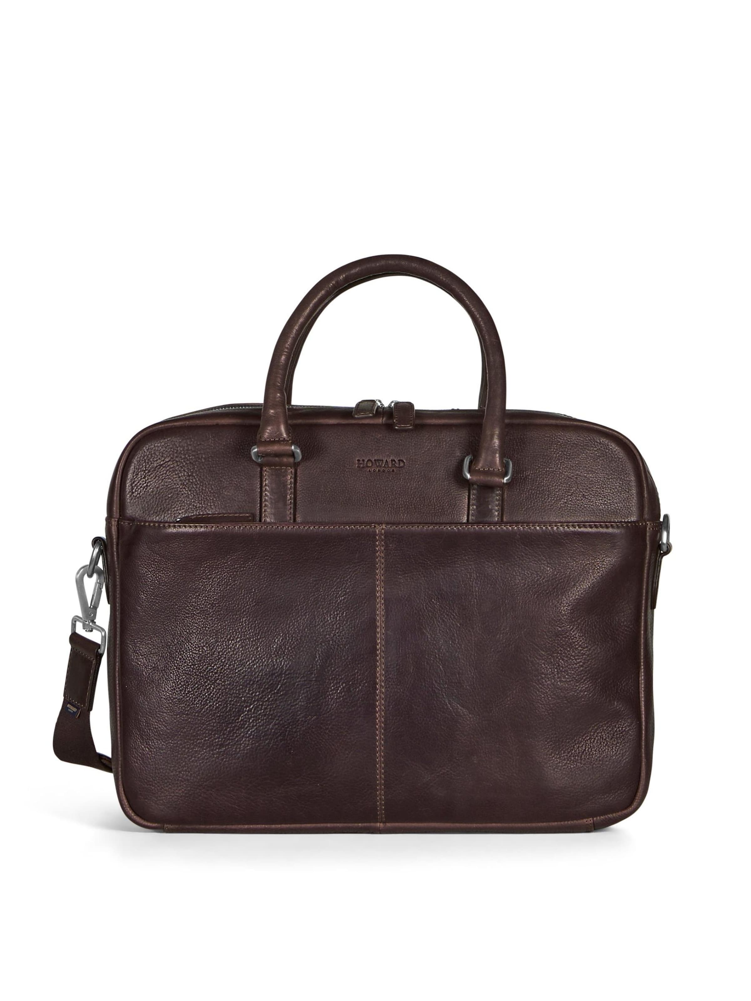 Howard London Laptoptasche 'Laptop Bag Morris Dark Brown'‌ in Braun: Vorderseite