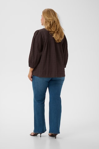 KAFFE CURVE Blouse 'KCmaisie' in Brown