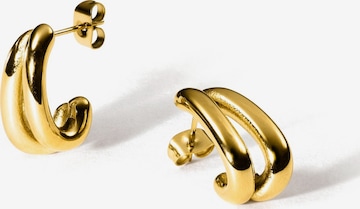 hiBALI Earrings 'Double Wavys' in Gold: front
