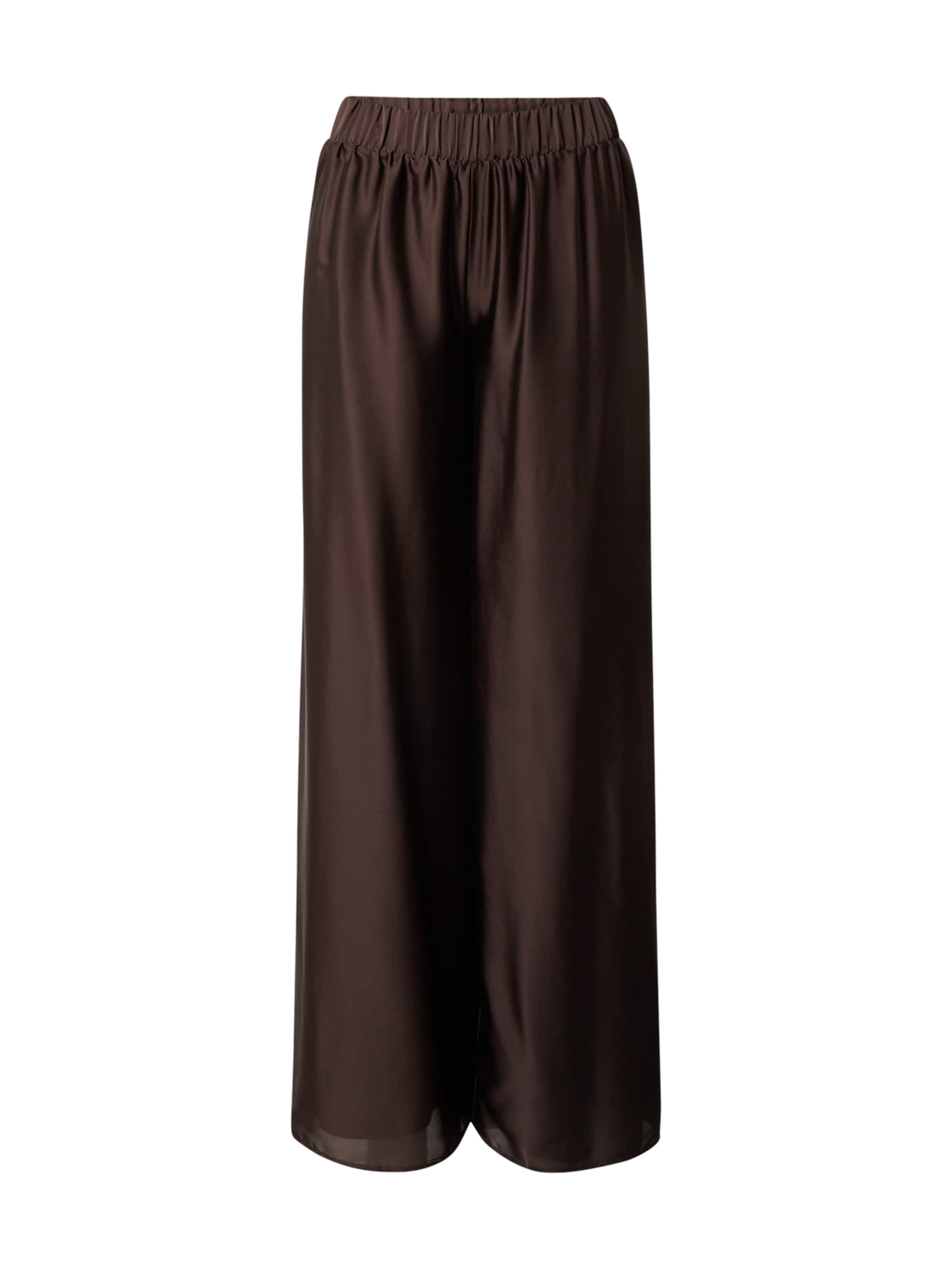 Ema Louise x ABOUT YOU Wide leg Byxa 'Josefin' i brun: framsida