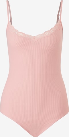 s.Oliver Bralette Lingerie Bodysuit in Pink: front