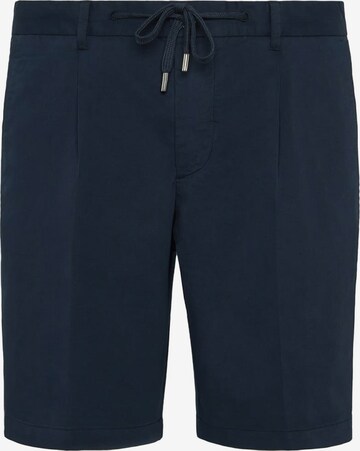 Boggi Milano Regular Pleat-Front Pants in Blue: front