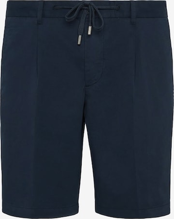 Boggi Milano Regular Pleat-front trousers in Blue: front