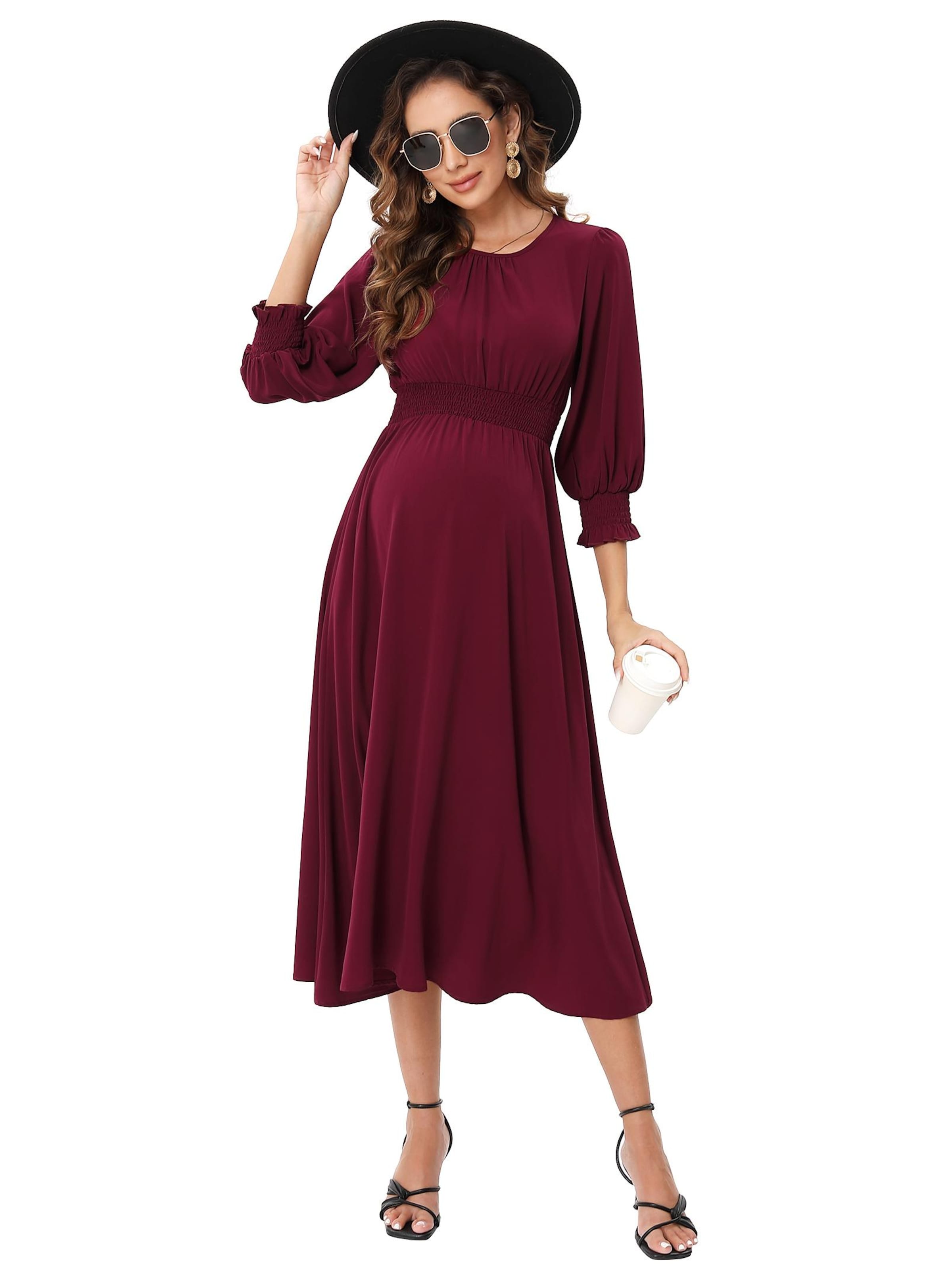 Yesfashion Dress in Red: front