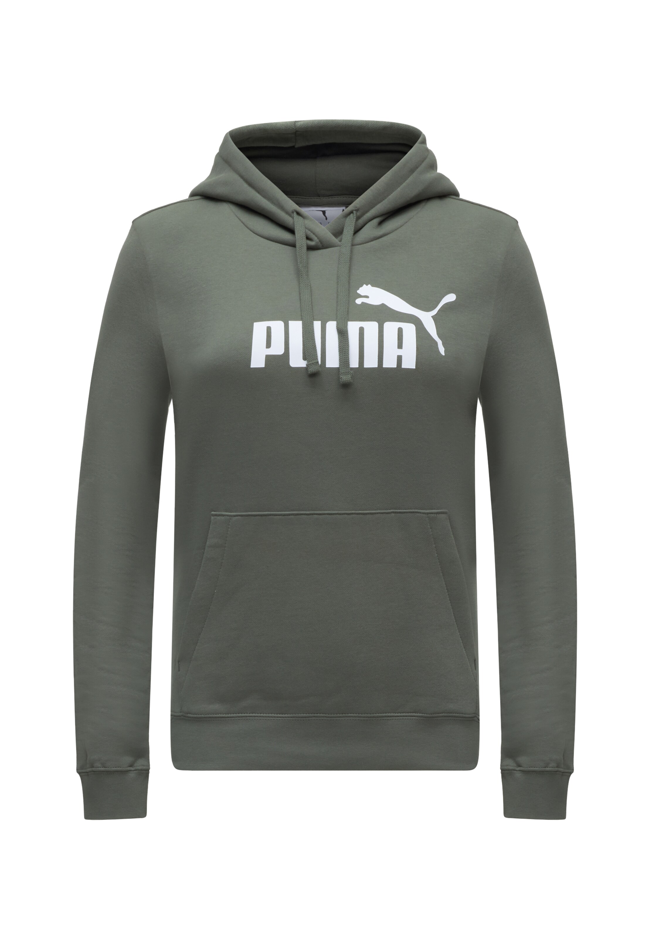 PUMA Sports sweatshirt 'ESS No. 1' in Green: front