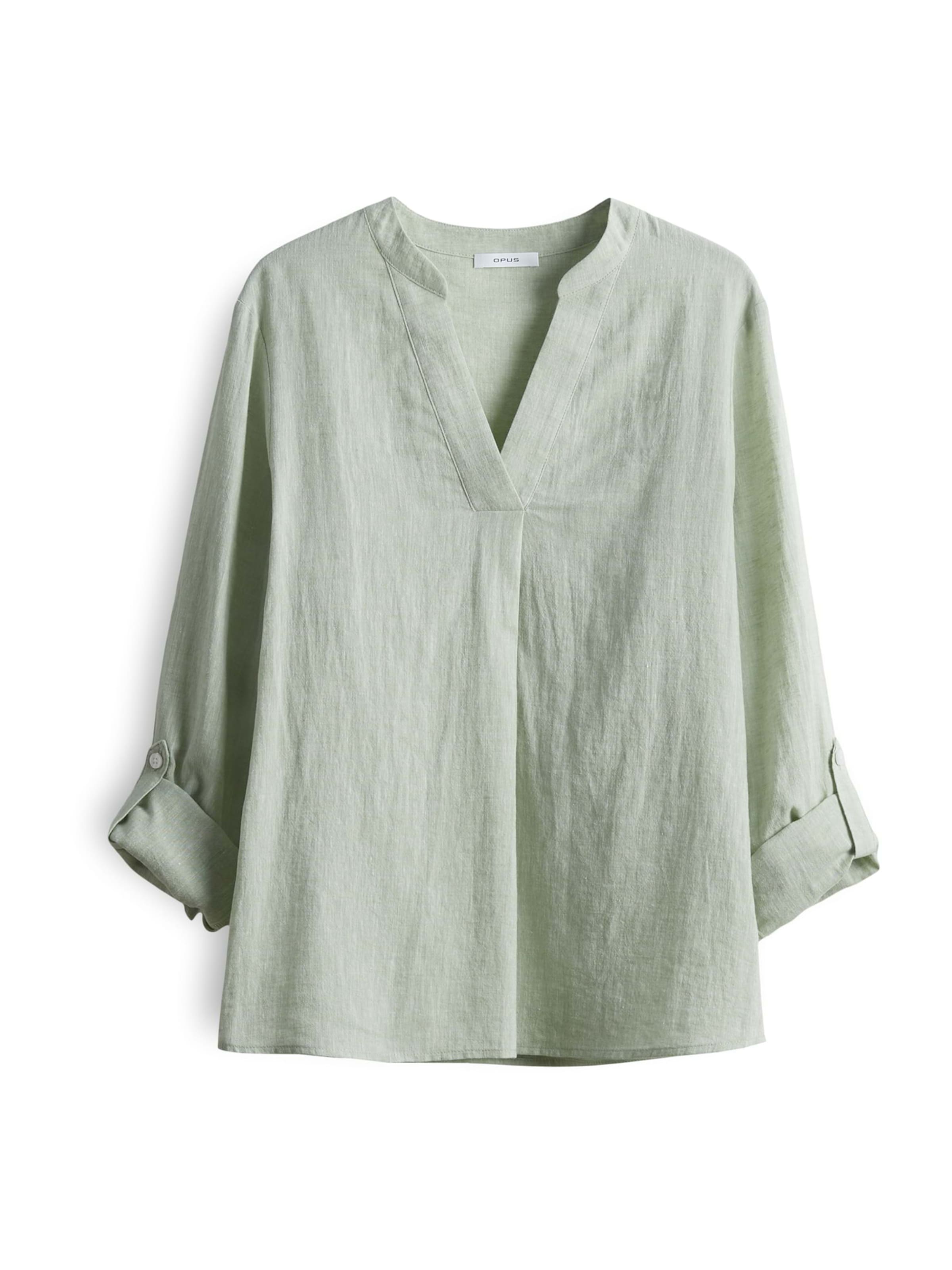 OPUS Μπλούζα 'Felena' σε πράσινο: μπροστά