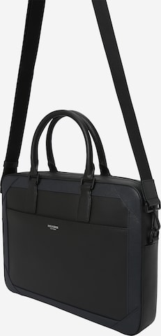 TOMMY HILFIGER Laptop Bag 'Saffiano' in Black